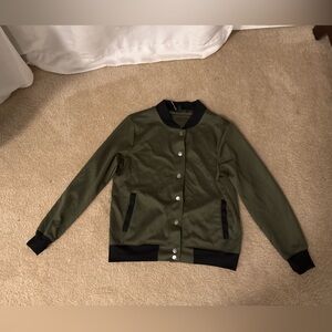 Olive Green Women's Bomber Jacket